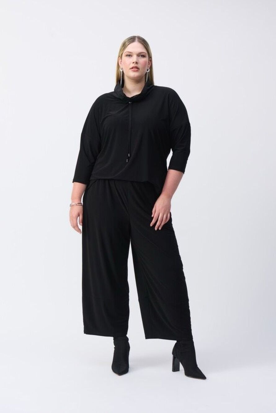 Joseph Ribkoff $285 Cowl Neck Casual Jumpsuit – Size 24 / 3X NEW
